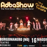 ABBA SHOW “The Golden Years” – Teatro Rosmini, Borgomanero Potrebbe essere un'immagine raffigurante il seguente testo "AdbaShow The First Italian Abba Tribute Band ears ears Iden Iden 50 Abba BORGOMANERO (NO) TEATRO 16 2 2026 ROSMINI LIVE DEMA PouCTu ticketone h21:00"