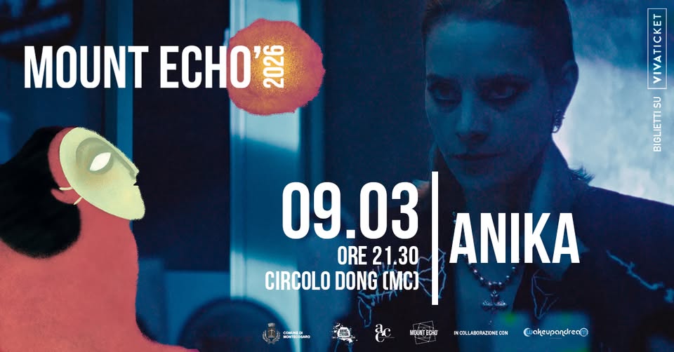 ANIKA – in concerto Potrebbe essere un'immagine raffigurante testo