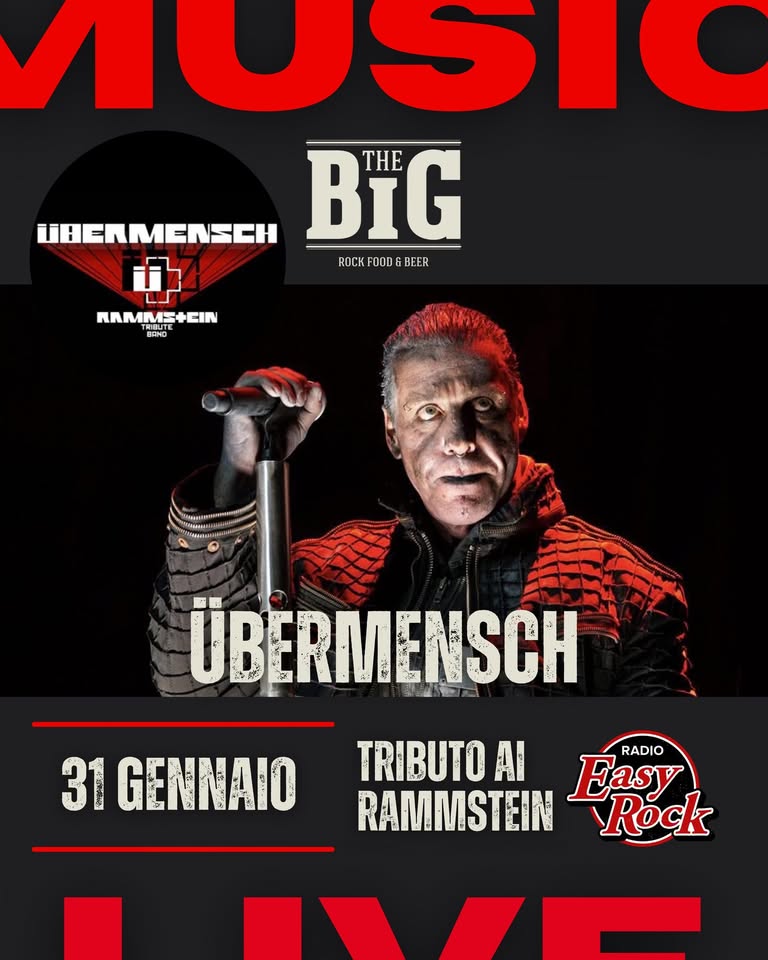 Evento Übermensh (Tributo Rammstein) – The Big Vicenza Locandina Übermensh (Tributo Rammstein) – The Big Vicenza - sabato 31 gennaio ore 23:00 - 01:00