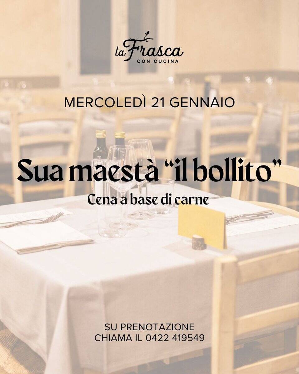 Evento CENA A TEMA Carne – Ponzano Veneto, Treviso Locandina CENA A TEMA Carne – Ponzano Veneto, Treviso - mercoledì 21 gennaio ore 20:00 - 22:00