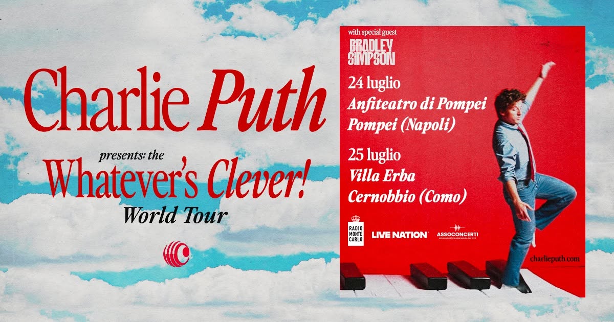 Evento Charlie Puth in concerto a Cernobbio Locandina Charlie Puth in concerto a Cernobbio - sabato 25 luglio ore 20:00 - 22:00