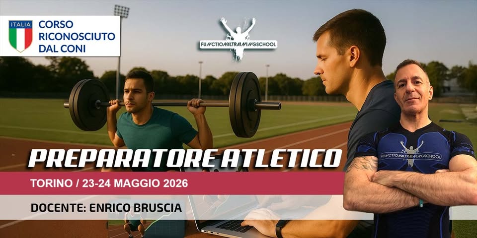 Corso Preparatore Atletico, Torino 23-24 Maggio 2026 Potrebbe essere un'immagine raffigurante culturismo e testo