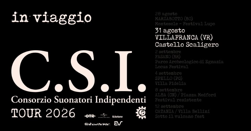 Evento C.S.I. Castello Scaligero, Villafranca (VR) Locandina C.S.I. Castello Scaligero, Villafranca (VR) - lunedì 31 agosto ore 21:00 - 23:00