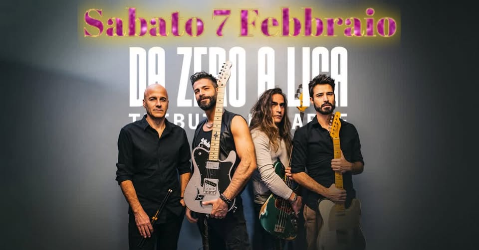 Da Zero a Liga Tribute Ligabue Potrebbe essere un'immagine raffigurante testo