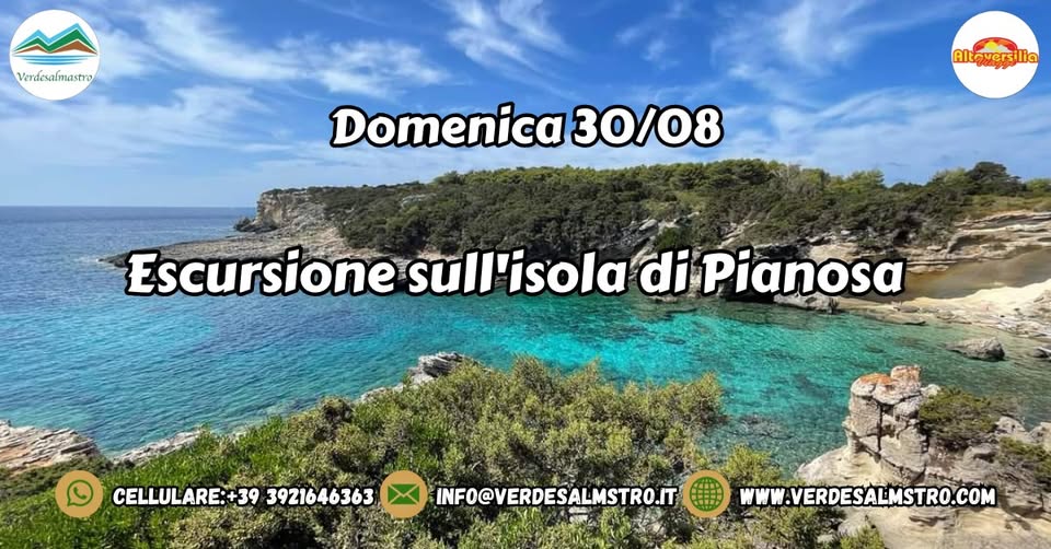 Evento Escursione sull’isola di Pianosa Locandina Escursione sull’isola di Pianosa - domenica 30 agosto ore 06:00 - 21:30