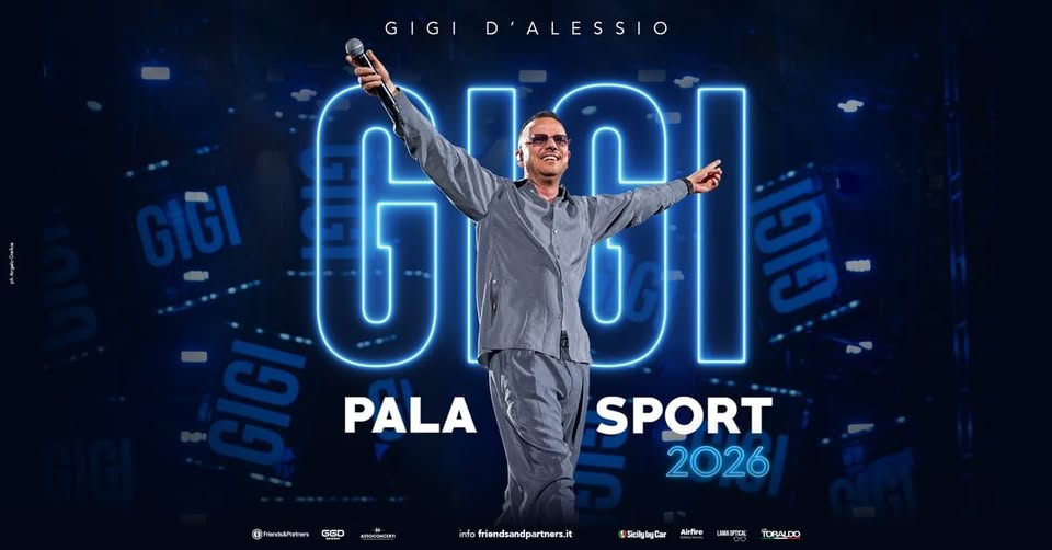 Evento Gigi D’alessio – 17 Aprile 2026 – Palaprometeo Ancona Locandina Gigi D’alessio – 17 Aprile 2026 – Palaprometeo Ancona - venerdì 17 aprile ore 21:00 - 23:00