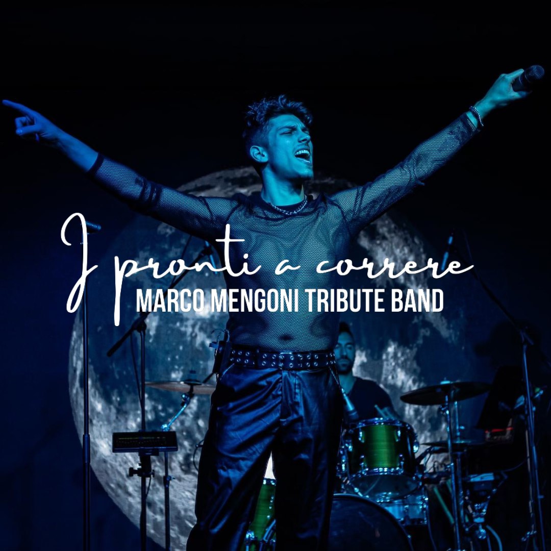 I pronti a correre @Rock on the road Potrebbe essere un'immagine raffigurante il seguente testo "星 Jprante I a correre MARCO MENGONI TRIBUTE BAND"