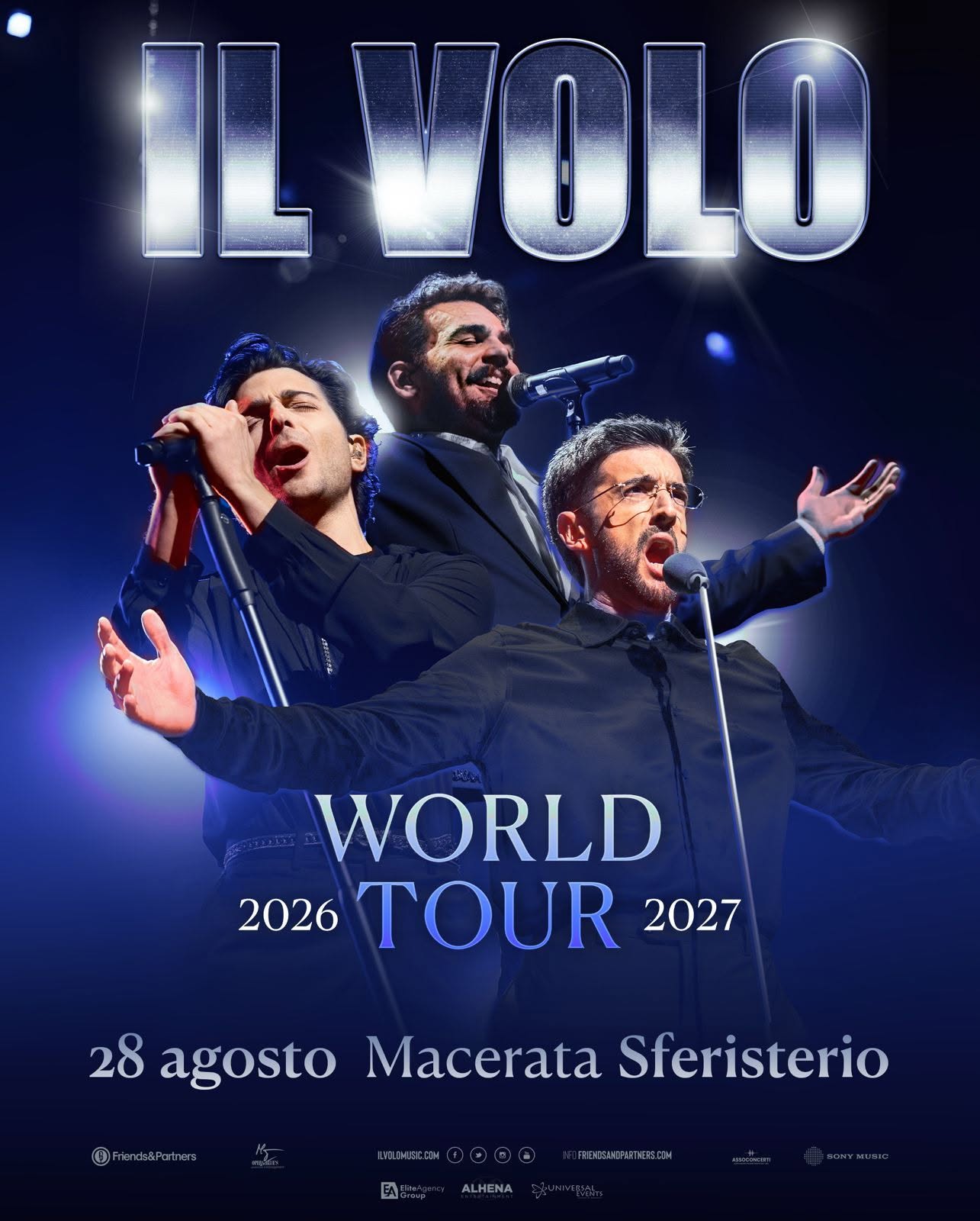Evento Il Volo – 28 Agosto 2026 – Arena Sferisterio Macerata Locandina Il Volo – 28 Agosto 2026 – Arena Sferisterio Macerata - venerdì 28 agosto ore 21:00 - 23:00