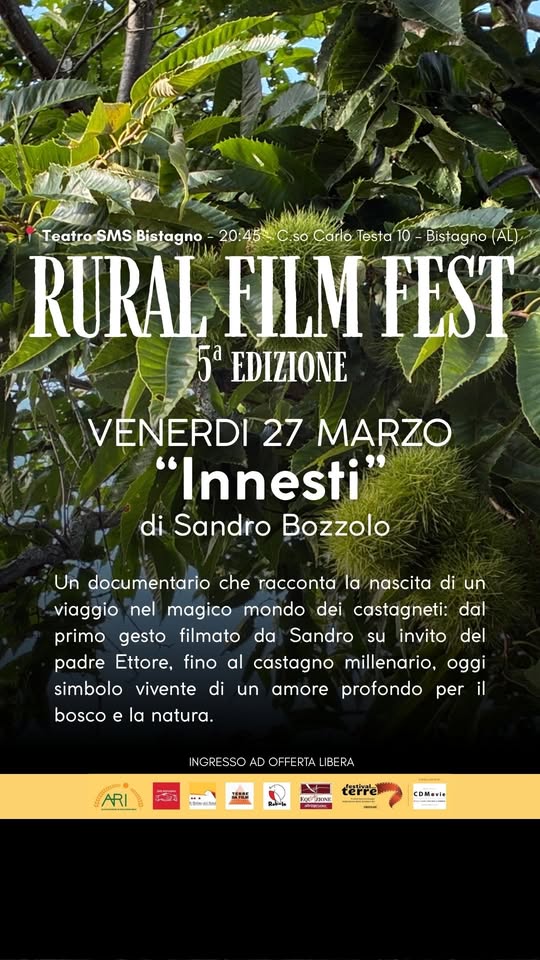Evento Innesti – Rural Film Festival Locandina Innesti – Rural Film Festival - venerdì 27 marzo ore 20:45 - 22:45