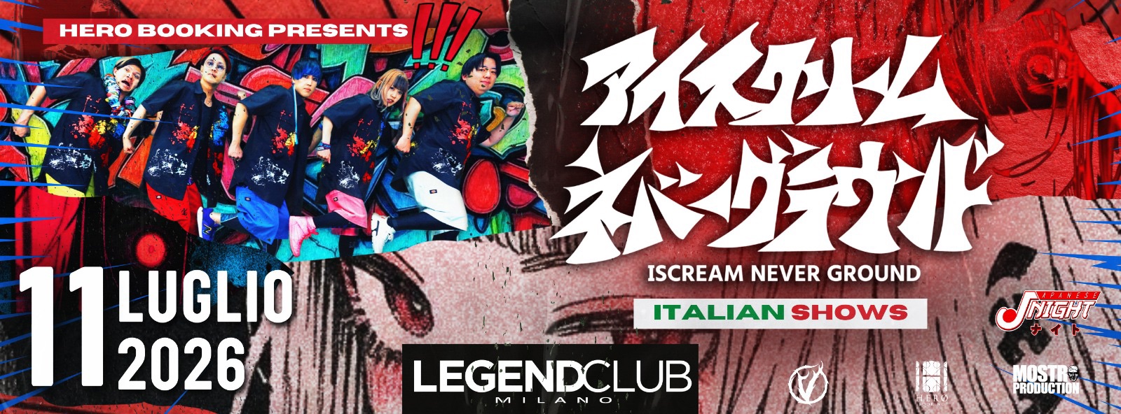 Evento Iscream Never Ground – Legend Club, Milano – Locandina Iscream Never Ground – Legend Club, Milano – - sabato 11 luglio ore 20:00 - 22:00