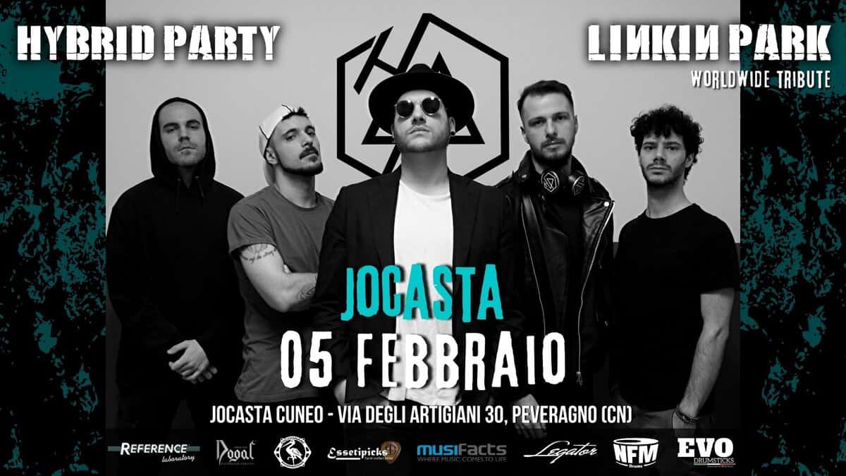 Evento LINKIN PARK (Hybrid Party Tribute) – Jocasta, Peveragno (CN) Locandina LINKIN PARK (Hybrid Party Tribute) – Jocasta, Peveragno (CN) - giovedì 5 febbraio ore 20:00 - 22:00