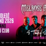 Melrose Avenue | Live in Milan Potrebbe essere un'immagine raffigurante il seguente testo "Barley Arts MELROSERUTE presenta BIUEDUF MERCOLEDI' T7 GIUGNO 2026 MILANO LEGEND CLUB bariryarts.co com BarleyArts BarleyOfficial ® arleyArtsReal BarleyArts ticketone NO 농해 আ."
