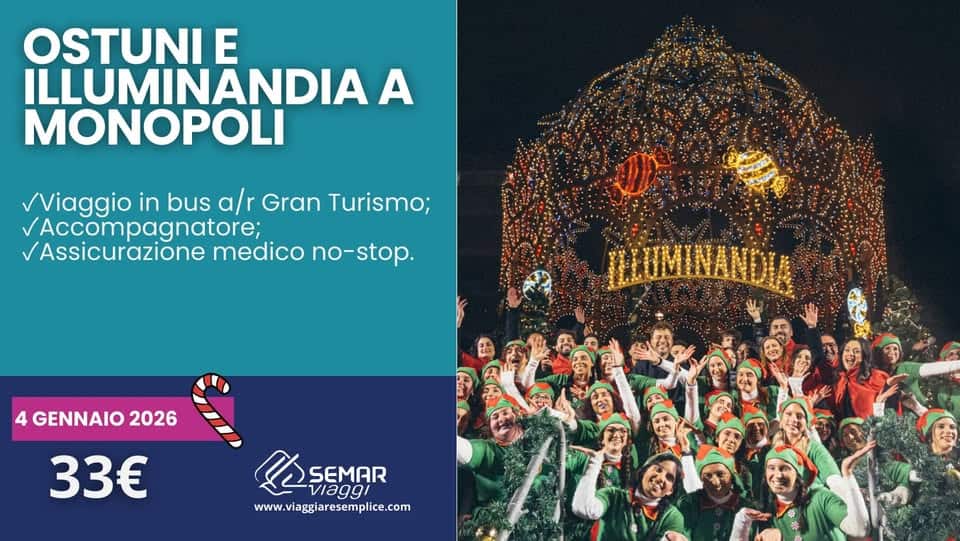 Evento Ostuni E Illuminandia A Monopoli Locandina Ostuni E Illuminandia A Monopoli - domenica 4 gennaio ore 10:00 - 12:00