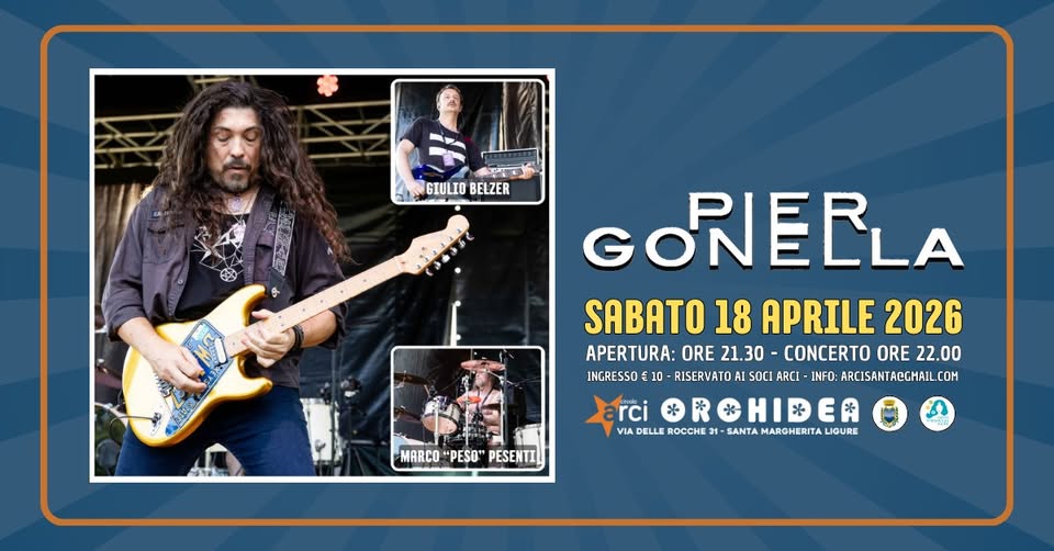 Evento PIER GONELLA – Circolo Arci Orchidea Locandina PIER GONELLA – Circolo Arci Orchidea - sabato 18 aprile ore 21:30 - 23:45