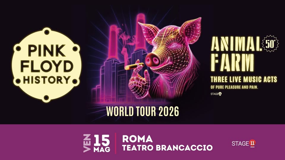 Evento Pink Floyd History ROMA, Teatro Brancaccio Locandina Pink Floyd History ROMA, Teatro Brancaccio - venerdì 15 maggio ore 21:00 - 23:00