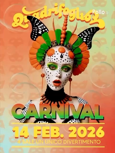 Evento Quadrifoglio Carnival Party Locandina Quadrifoglio Carnival Party - sabato 14 febbraio ore 20:30 - 22:30