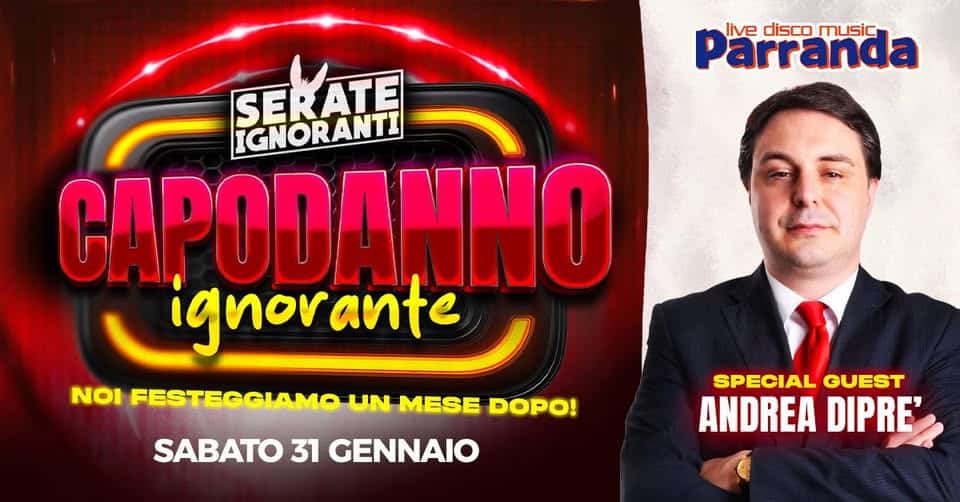 Evento Serate Ignoranti – Capodanno Ignorante Locandina Serate Ignoranti – Capodanno Ignorante - sabato 31 gennaio ore 23:30 - 04:30