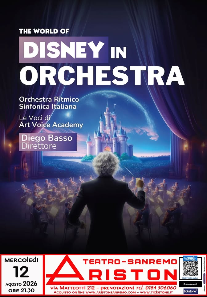 Evento The World Of Disney In Orchestra Locandina The World Of Disney In Orchestra - mercoledì 12 agosto ore 21:30 - 23:30