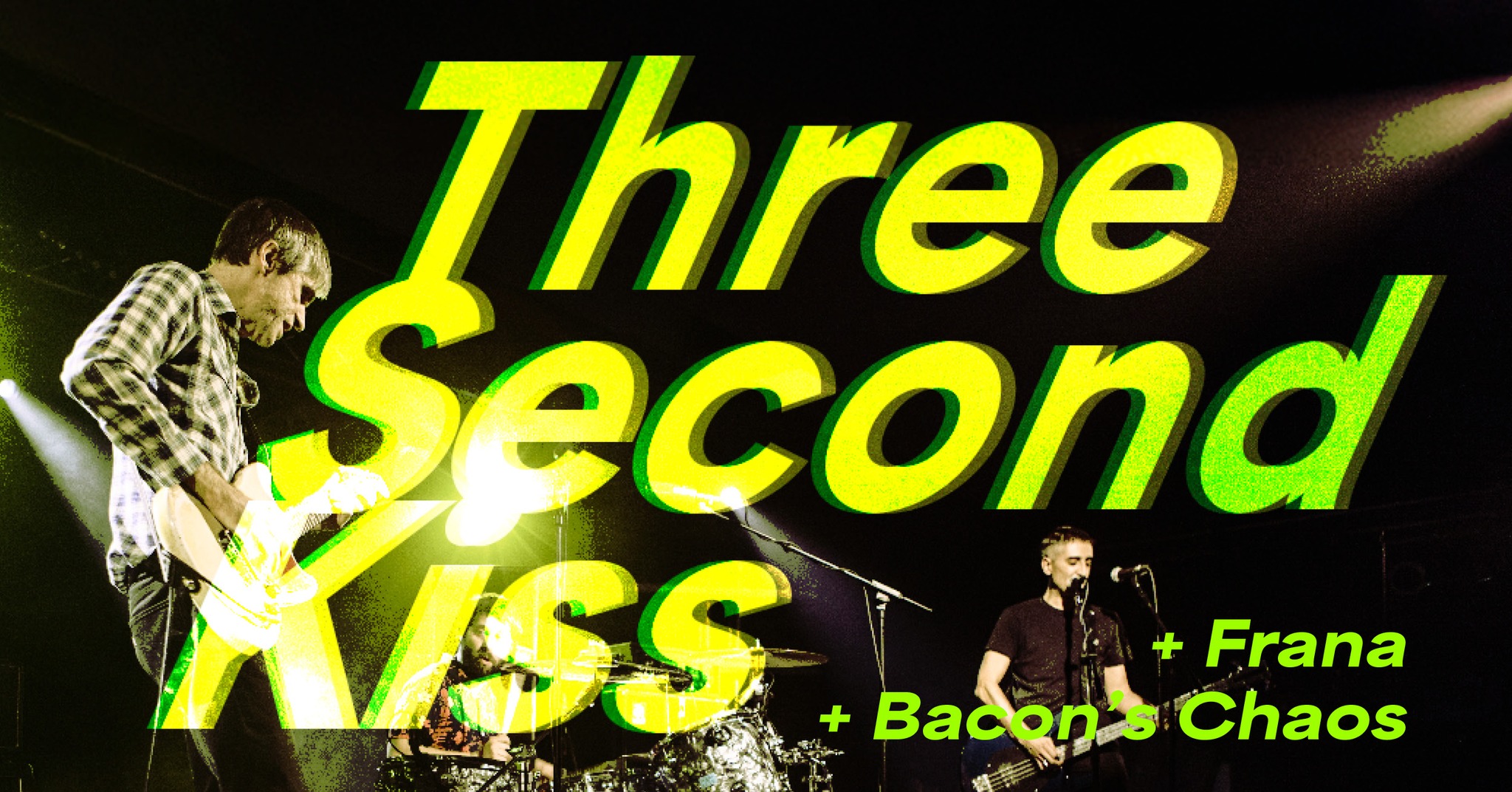 Potrebbe essere un'immagine raffigurante il seguente testo "Three Second cona NSS + Frana Bacon's BaconsChaos Chaos"