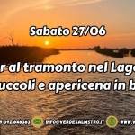 Tour al tramonto nel Lago di Massaciuccoli e apericena in battello Tour al tramonto nel Lago di Massaciuccoli e apericena in battello a Pisa (PI) il 27 giugno 2026