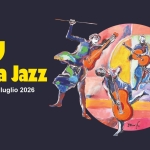 Umbria Jazz • July 3 – 12, 2026 Potrebbe essere un contenuto grafico raffigurante sassofono, tromba e il seguente testo "MAR 100 DARIO Fd Fandazion ១០ Fo FoR ame り Umbria Jazz Perugia, 3-12 Perugia,3-12luglio2026 12 luglio 2026 出 thof လးကး"