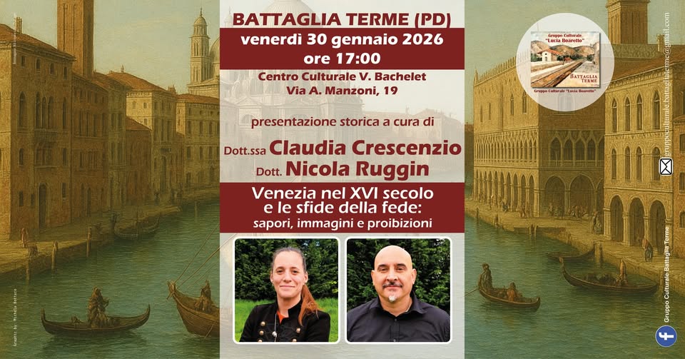 Evento Venezia nel XVI secolo e le sfide della fede Locandina Venezia nel XVI secolo e le sfide della fede - venerdì 30 gennaio ore 17:00 - 18:30