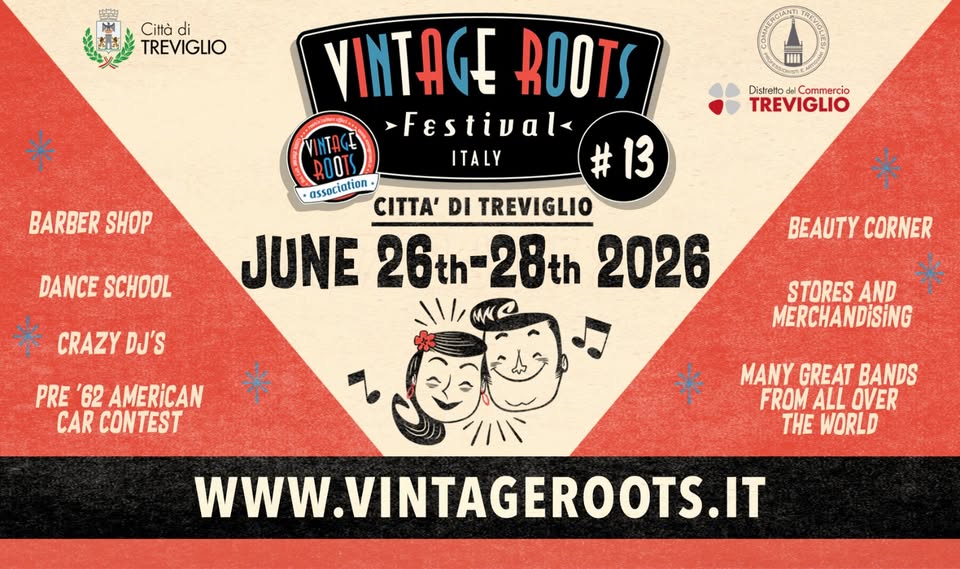 Evento Vintage Roots Festival 13 Locandina Vintage Roots Festival 13 - da venerdì 26 giugno - domenica 28 giugno 2026 ore 19:00 ore 23:55