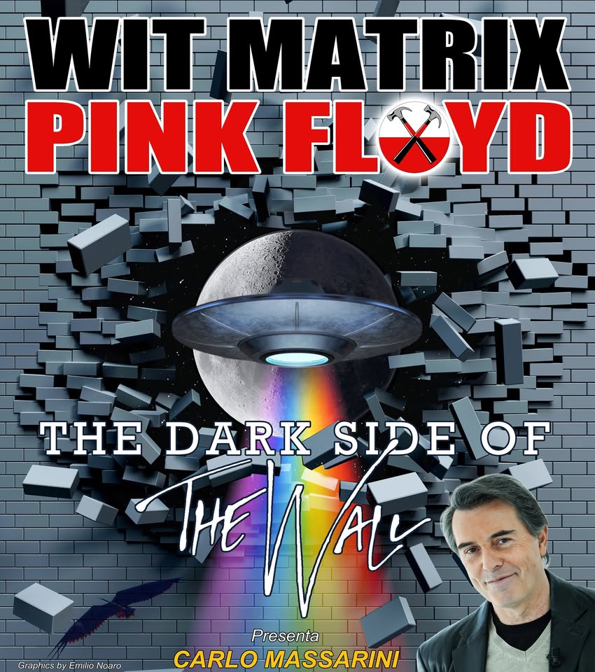 WIT MATRIX con Carlo Massarini❤️🔥 Potrebbe essere un'immagine raffigurante il seguente testo "WIT MATRIX PINK FLXYD THE THEDARKSIDEOF EDARKSI SIDE DARK OF THE 味部 V AL Presenta CARLO MASSARINI ግዘረርና 1 Erriiigi อล"