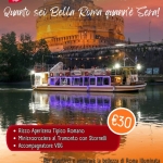03 MAGGIO MINICROCIERA AL TRAMONTO SUL TEVERE CON STORNELLI TIPICI E APERICENA ROMANO! €30 03 Maggio Minicrociera Al Tramonto Sul Tevere Con Stornelli Tipici E Apericena Romano! E30 a Roma (RM) il 24 maggio maggio - 2 agosto 2026