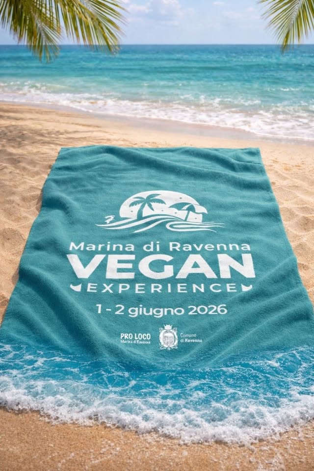 1-2 Giugno @Marina di Ravenna Vegan Experience by veganintlamuraia (Festival Vegan Ravenna) Potrebbe essere un'immagine raffigurante il seguente testo "برد Marina di Ravenna VEGAN EXPERIENCE 1-2 giugno 如 2026 PRO LOCO MartssdEzMInG اسا In"