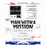 Asia Wave Fest: Man With a Mission + Synsnake @Circolo Magnolia, Milano Potrebbe essere un contenuto grafico raffigurante il seguente testo "AURA PRODUCTIONS 27 GIUGNO CIRCOLO MAGNOLIA MILANO ASIA WAUE 門S MARKET ਜਾਬਵਾ JSET NTERTAIMENT MAN WITHA MISSION (JPN) SISAE (KOR) BIGLIE TTI SU DICE.FM BIGLIETTISUDICE.FM DICE. MENDE H MORE TBA TEP LIDENOSLIN DICE ناتناه"