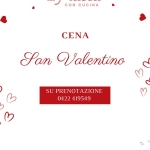 CENA di San Valentino – La Frasca, Ponzano Veneto, TV Potrebbe essere un'immagine raffigurante cuore e il seguente testo "laFrasca CONCUCINA CON CUCINA CENA N Lan Valentino SU PRENOTAZIONE 0422 419549"