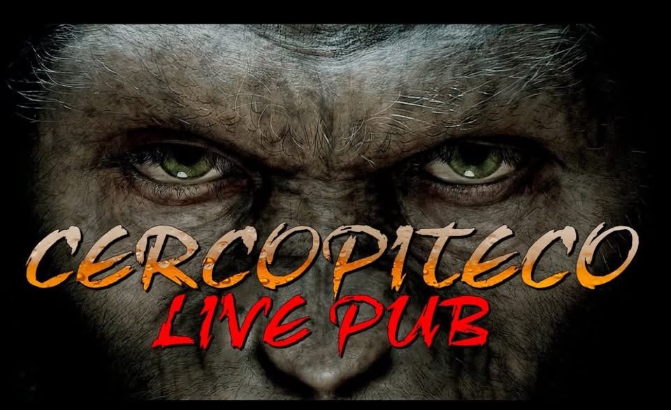 Cercopiteco Balzola AL- RocKetti Band Live Potrebbe essere un'immagine raffigurante il seguente testo "CERCOPI RCOPITECO LIVE PИB"