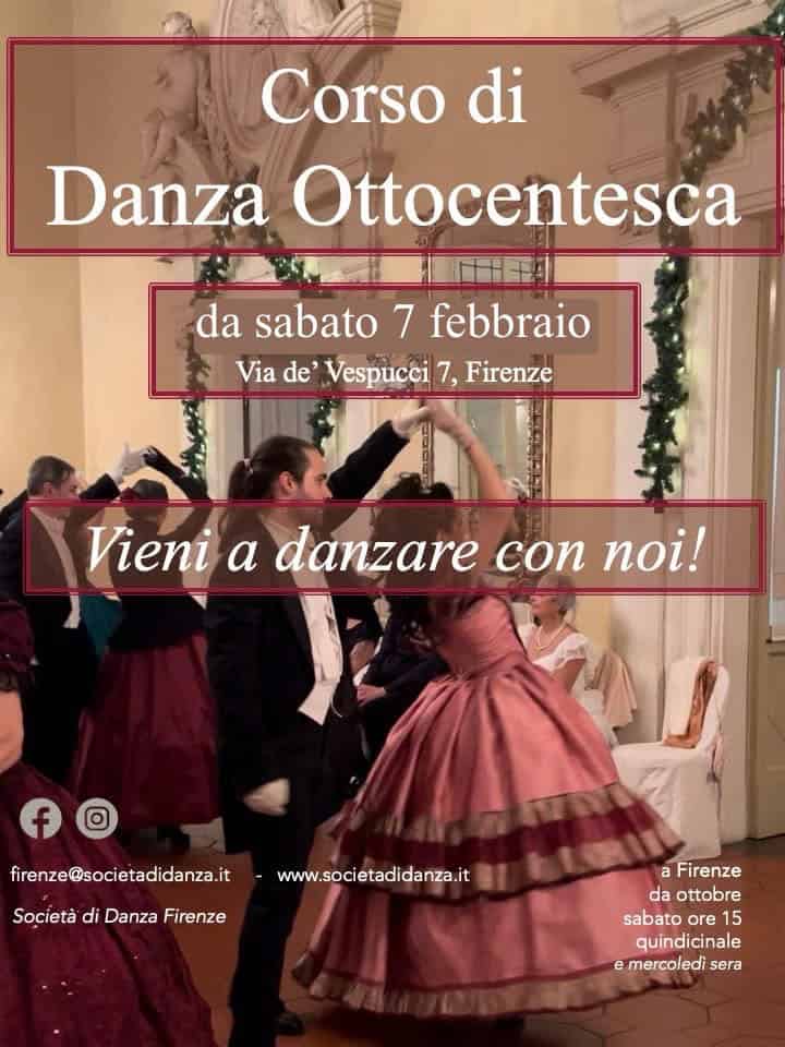 Evento Corso di Danza Ottocentesca a Firenze – Società di Danza Locandina Corso di Danza Ottocentesca a Firenze – Società di Danza - sabato 7 febbraio ore 15:00 - 18:00