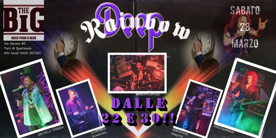 DEEP PURPLE TRIBUTE BAND @The Big Vicenza Potrebbe essere un'immagine raffigurante strumento musicale e il seguente testo "BIG THE LIVE MUSIC SABATO 28 SABATO28MARZO 28MARZO MARZO HURE BAKOФ Bud 3eep Hainbow TRIBUTE BAND DEEP PURPLE PRENOTA PRENOTAILTUOTAVOLD IL TUO TAVOLO 379 167 0391 INCO ICELIAAHIINE BIG TE BOCK FOROGBEER 000 BEER VIA SAVONA BO. TORRI DI QUARTESOLO FADIO Fasi Rock"