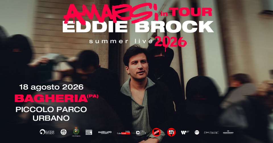 Evento EDDIE BROCK @Bagheria, Piccolo Parco Urbano Locandina EDDIE BROCK @Bagheria, Piccolo Parco Urbano - martedì 18 agosto ore 21:00 - 23:00