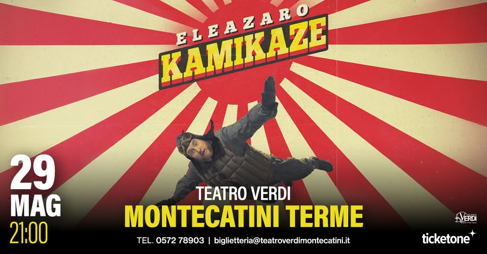 Evento Eleazaro Rossi – KAMIKAZE Locandina Eleazaro Rossi – KAMIKAZE - venerdì 29 maggio ore 21:00 - 23:00