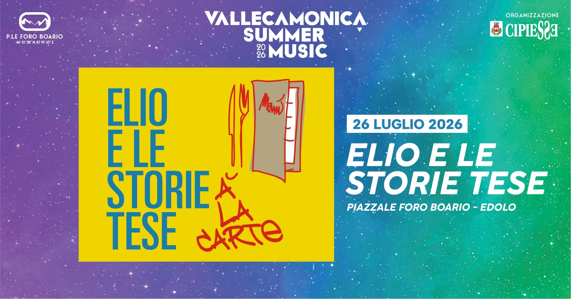 Evento Elio E Le Storie Tese Locandina Elio E Le Storie Tese - domenica 26 luglio ore 21:00 - 23:00