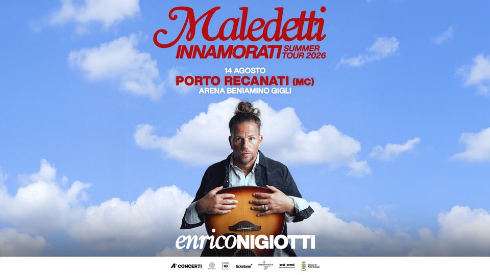 Evento Enrico Nigiotti – 14.08.26 – Porto Recanati, Arena Beniamino Gigli Locandina Enrico Nigiotti – 14.08.26 – Porto Recanati, Arena Beniamino Gigli - venerdì 14 agosto ore 21:00 - 23:00