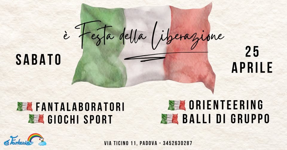 Evento è Festa della Liberazione! Locandina è Festa della Liberazione! - sabato 25 aprile ore 10:00 - 12:00