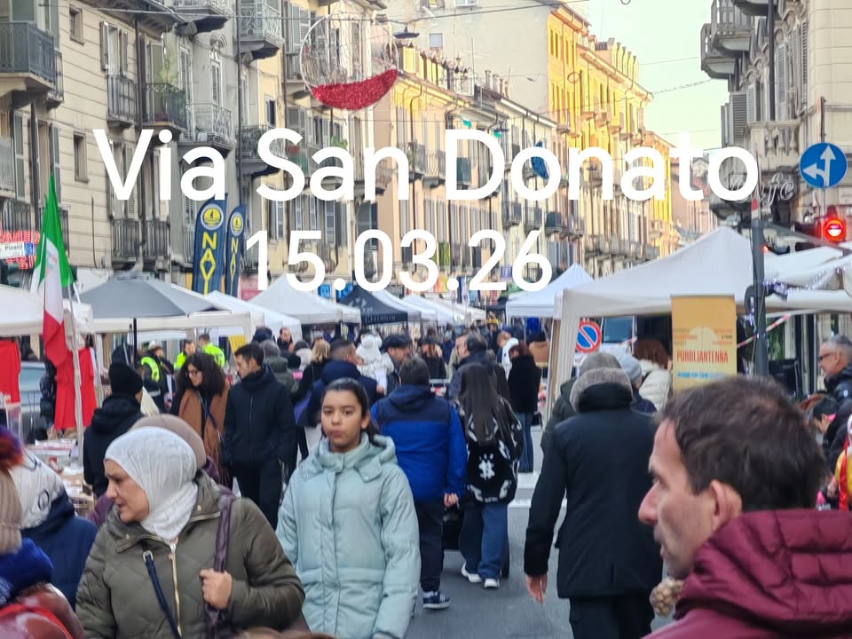 FIERA DI VIA SAN DONATO Potrebbe essere un'immagine raffigurante una o più persone, l'Arno, Piazza di Spagna e testo
