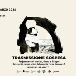 FORME COMPOSTE 5 Restituzione finale Potrebbe essere un'illustrazione raffigurante il seguente testo "ORE 20.30 DOMENICA 8 MARZO 2026 La Tenda viale Monte Kosica 91/S rAOME 安 COMPOSTE5 TRASMISSIONE SOSPESA Performance di musica, danza disegno Interpreti artisti del progetto Forme Composte 5 INGRESSO GRATUITO 千0 modena 火ibtan日"