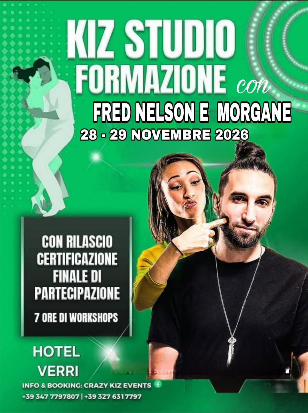 Evento Fred Nelson & Morgane – Kiz Studio E Formazione 1St Edition Locandina Fred Nelson & Morgane – Kiz Studio E Formazione 1St Edition - da sabato 28 novembre - domenica 29 novembre 2026 ore 10:30 ore 18:00