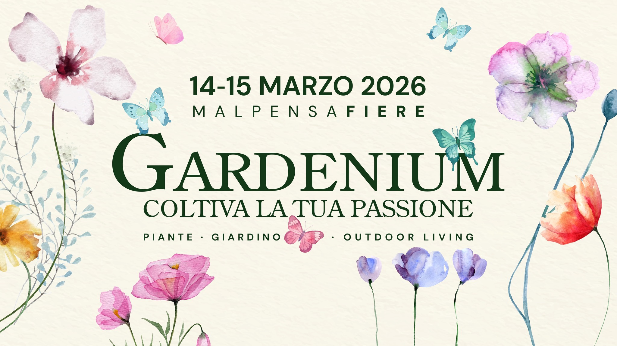 Evento Gardenium Malpensa – 14 e 15 marzo 2026 Locandina Gardenium Malpensa – 14 e 15 marzo 2026 - da sabato 14 marzo - domenica 15 marzo 2026 ore 10:00 ore 19:00