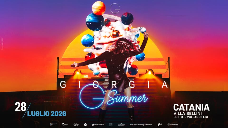 Evento GIORGIA @Catania – Villa Bellini – Sotto il Vulcano Fest Locandina GIORGIA @Catania – Villa Bellini – Sotto il Vulcano Fest - martedì 28 luglio ore 21:00 - 23:00