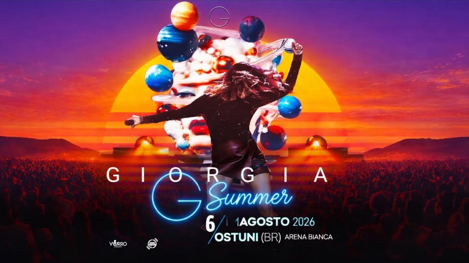 Evento Giorgia ‘G Summer’ Ostuni (Br) Locandina Giorgia ‘G Summer’ Ostuni (Br) - giovedì 6 agosto ore 21:30 - 23:30