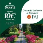 GIORNATA DEDICATA AI TESSERATI FAI Potrebbe essere un'immagine raffigurante il seguente testo "ParcoGlardino Giar Parco Sigurtà Ingresso Ingr esso 10€ anzichè anzichè18€ 18€ Giornata Giornatadedicata dedicata ai tesserati FAI Sconte eido solo per perrlessenatiTA Spterressum per rati ΤΑΙ"