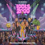 ✨ IDOLS 2000 – Discoteca MOLO5, Venezia ✨ Potrebbe essere un contenuto di pop art raffigurante folla e il seguente testo "14 14MARZO dalle 13:00 IDOLS 2000 DANGE DALIENCE JUSCE EXPERTENCE 1 الا ATE OFF MORE STUDIO ATOFFORESTUD - MOLO5 শজ Discoteca Molo5, DiscotecaMolo5,Marghera DisctocMolo5,Marer Ma Marghera (VE) MUSIC"