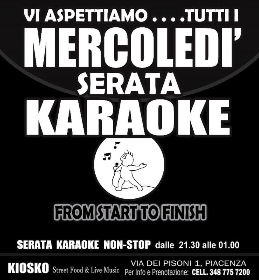 Evento Karaoke Night – tutti i mercoledì al kiosko Locandina Karaoke Night – tutti i mercoledì al kiosko - mercoledì 18 febbraio ore 21:00 - 23:00