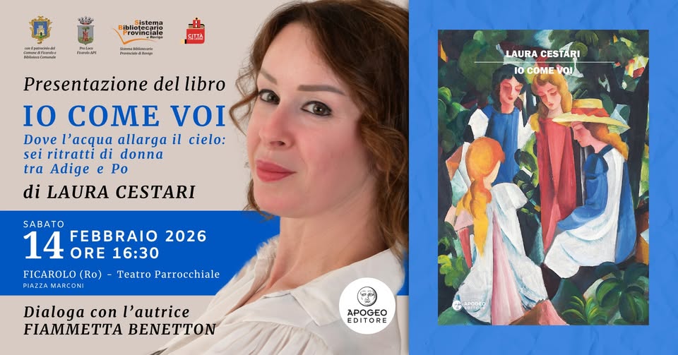 Evento Laura Cestari presenta il libro “Io come voi” Locandina Laura Cestari presenta il libro “Io come voi” - sabato 14 febbraio ore 16:30 - 18:30